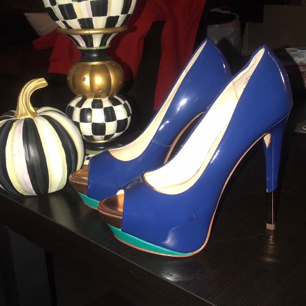 Boutique 9 - never worn peep-toe colorblock heels
